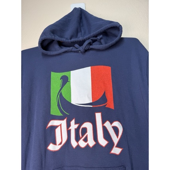 Disney Tops - Disney EPCOT Italy Pavilion Waffle Knit Hoodie Flag Graphic (Women's L)